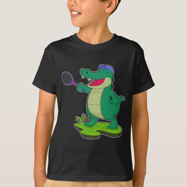 T-shirt Crocodile Tennis Tennis Raquette Sports (Devant)
