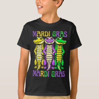 T-shirt Crocodiles Aligator Louisiana Mardi Gras Carnival