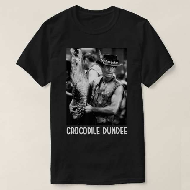 T-shirt Crocodiles rétro Oeuvres d'art Dundees Love Americ (Design devant)