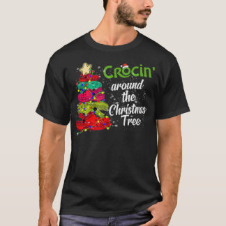 T-shirt Crocs Arbre de Noël Crocin autour de Noël T
