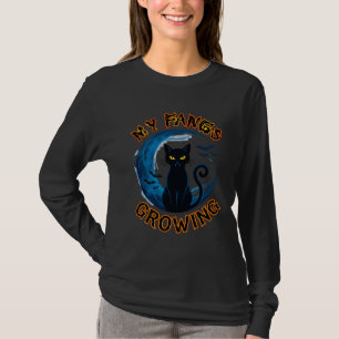 T-shirt Crocs qui grandissent Chat noir d'Halloween Lune b