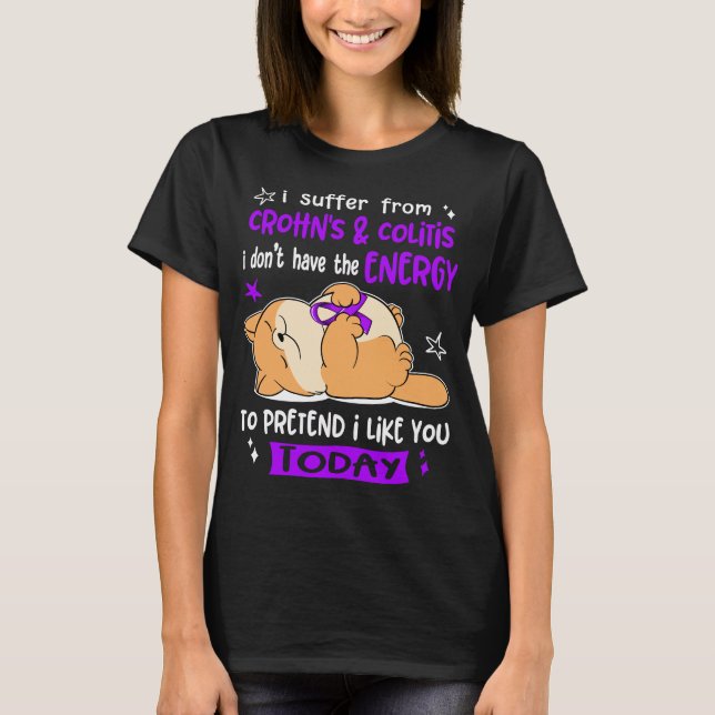 T-shirt Crohn's & Colitis Awareness Ribbon Support Cadeaux (Devant)