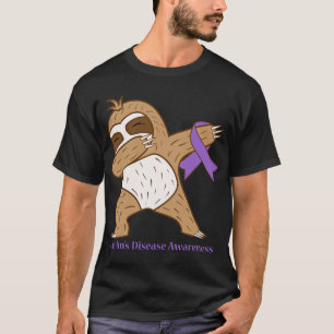 T-shirt Crohn's Disease Awareness Ribbon Dabbing Sloth War