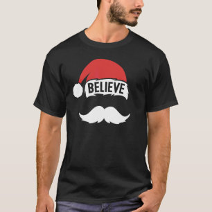 T-shirt Croire au Père Noël Chapeau Casquette Barbe Blanch