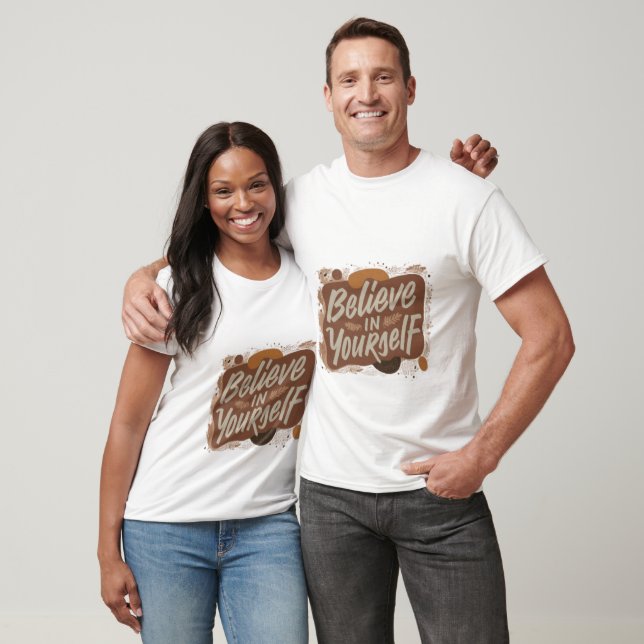 T-shirt croire en soi typographie (Unisexe)