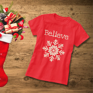 T-shirt Croire Noël de Flambeau de neige