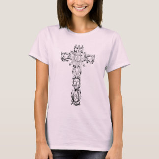 T-shirt croisé floral de dames