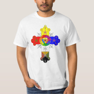 T-shirt croisé rose de base de Lamen (blanc)