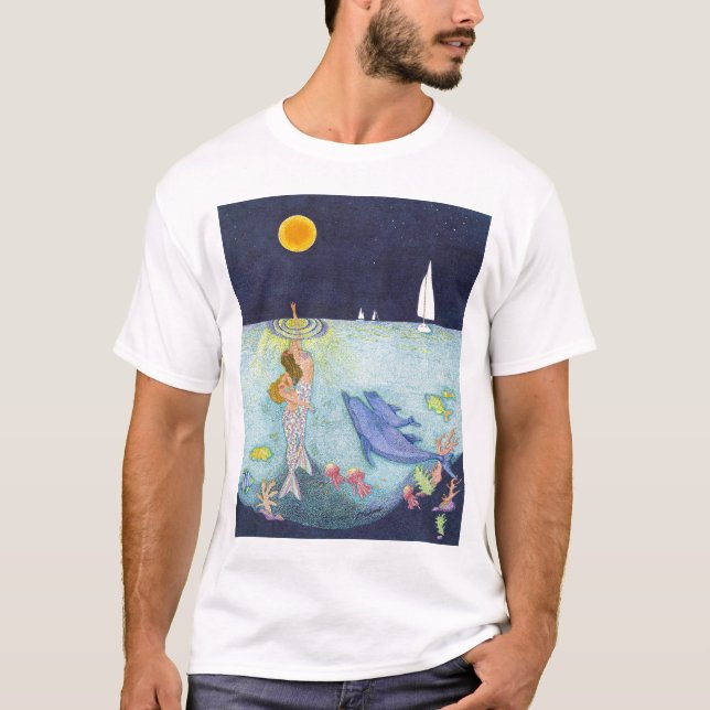 T-shirt Croisement I de clair de lune (Devant)