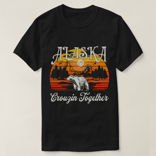 T-shirt Croisière Alaska 2025 Famille amis vacances (Design devant)