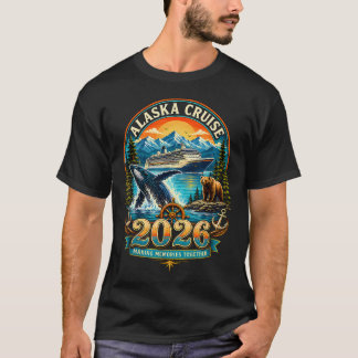 T-shirt Croisière Alaska Vintage 2026 Groupe Familial en M