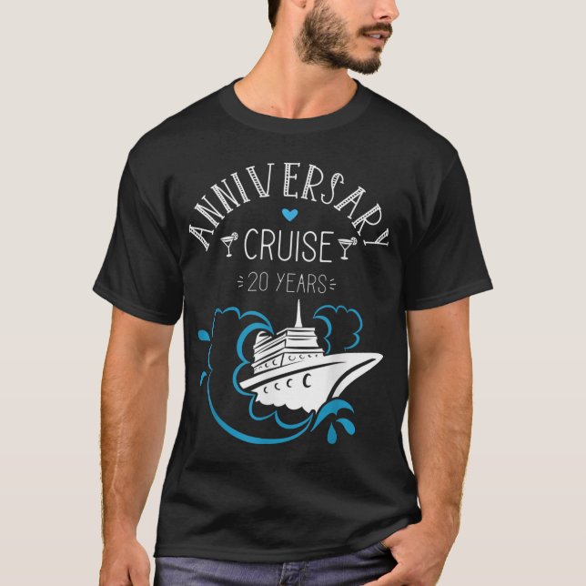 T-shirt Croisière Anniversaire pour les couples 20 ans (Devant)