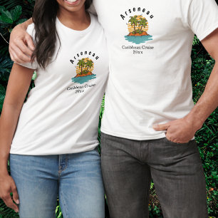 T-shirt Croisière au palmier tropical personnalisable sarc