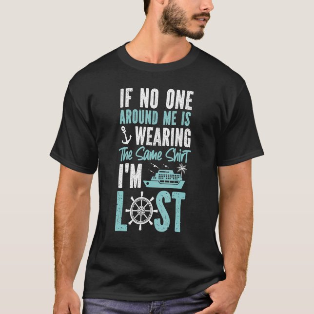 T-shirt Croisière Bateau Vacances Amis Famille Si Non (Devant)