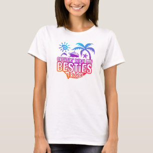 T-shirt Croisière Besties 2024 avec bateau de croisière