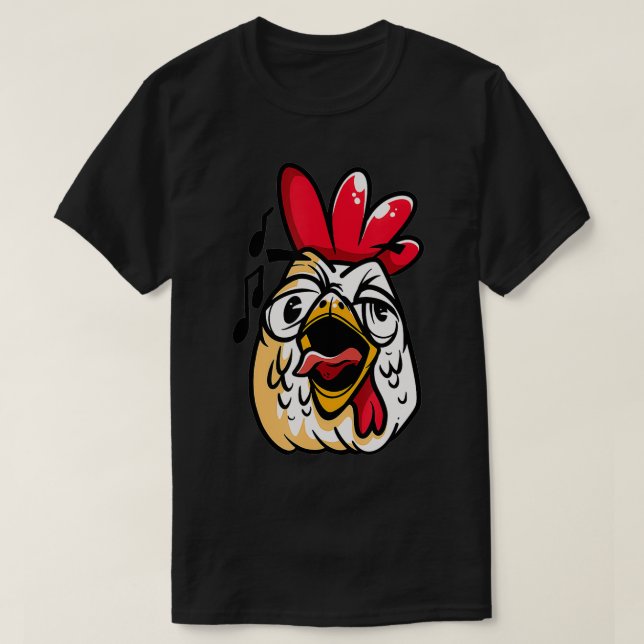 T-shirt Croisière Coq Visage poulet Oiseaux Animaux (Design devant)