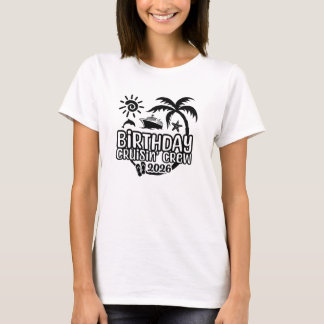 T-shirt Croisière d'anniversaire, Équipage de croisière, 2