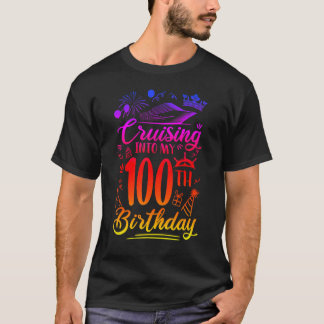T-shirt Croisière Dans Mon 100 Ans Croisière Anniversaire 
