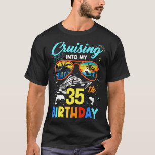 T-shirt Croisière Dans Mon 35e Anniversaire Croisière Fête