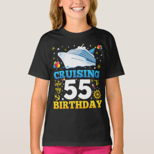 T-shirt Croisière Dans Mon 55 Anniversaire Fille Fête