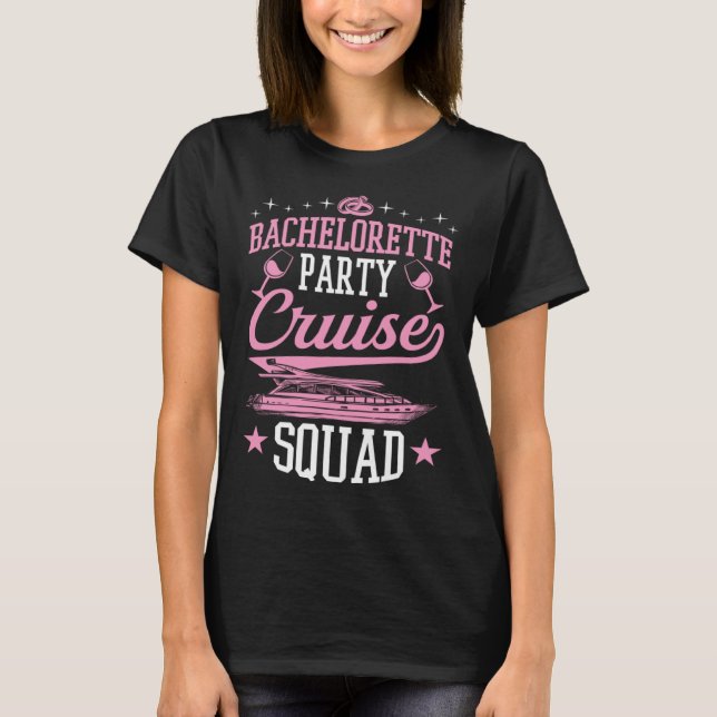 T-shirt Croisière de fête de Bachelorette Équipage de croi (Devant)
