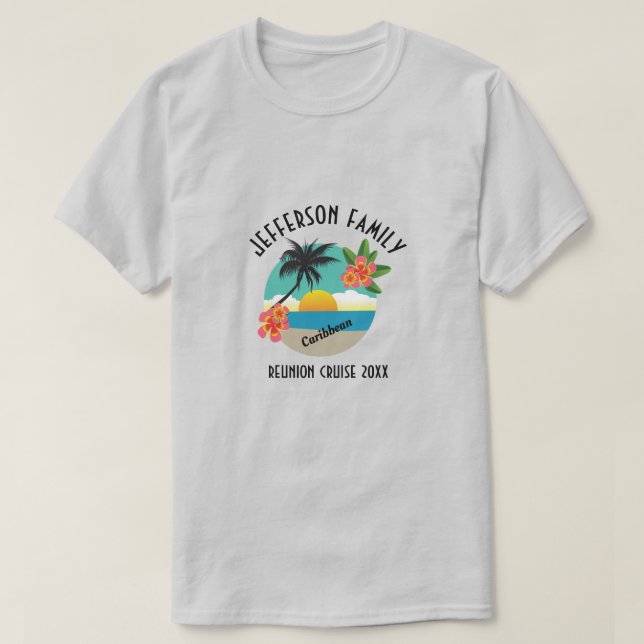 T-shirt Croisière de la famille des Caraïbes (Design devant)