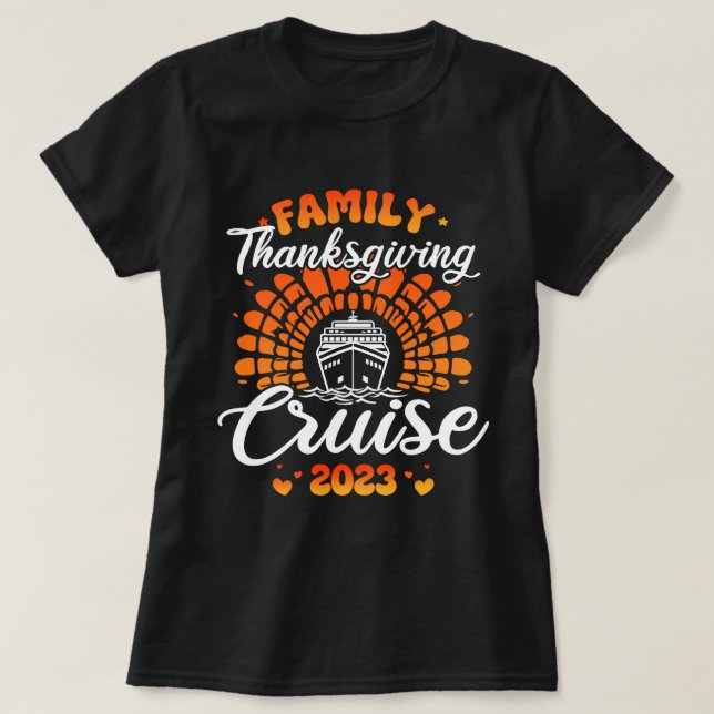 T-shirt Croisière de Thanksgiving en famille 2023 Funny Cr (Design devant)