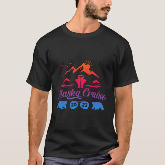 T-shirt Croisière en Alaska 2023 Voyage vacances en famill (Devant)