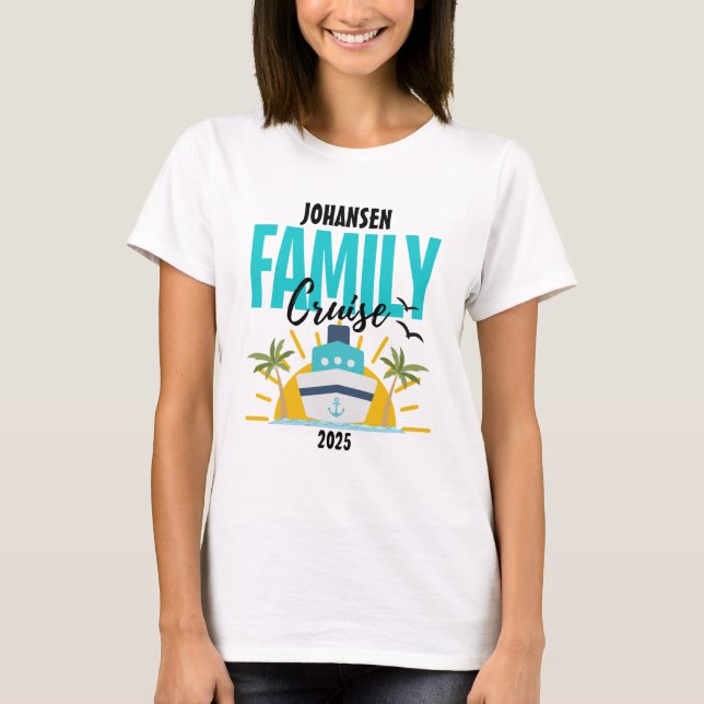 T-shirt Croisière en famille (Devant)