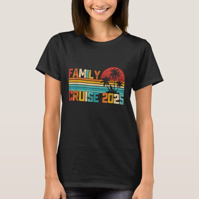 T-shirt Croisière en famille 2025 Plage Correspondant vaca (Devant)