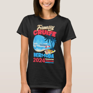 T-shirt Croisière en famille Bermudes 2024 Hommes Femmes E