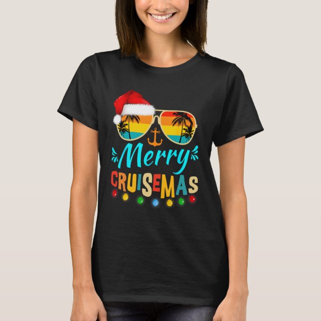 T-shirt Croisière Joyeuse Noël Père Noël Reindeer (Devant)