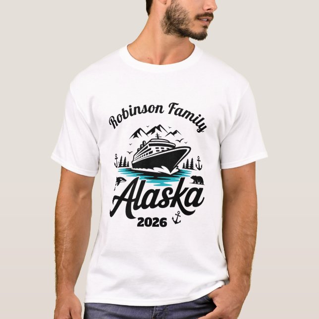 T-shirt Croisière personnalisée en Alaska (Devant)
