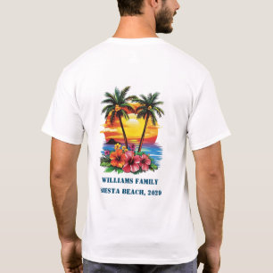 T-shirt Croisière Personnalisée Palm Rose Beach Reunion fa