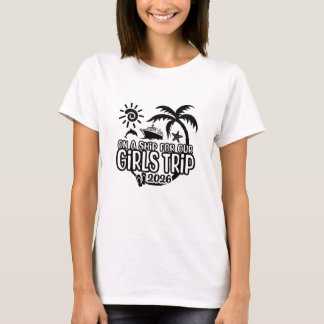 T-shirt Croisière pour filles 2026 avec bateau de croisièr