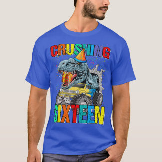 T-shirt Croisière Seize Anniversaire Monster Truck Dinosau