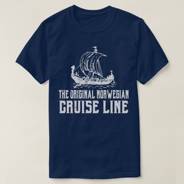 T-shirt Croisiere sur la ligne de croisière norvégienne or (Design devant)