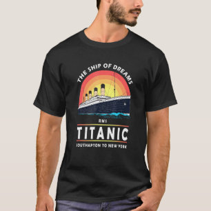 T-shirt Croisière Vintage Titanic Voyage Pour Son En 1912