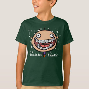 T-shirt Croisillons. Heureux. Fou. Regardez-moi, je