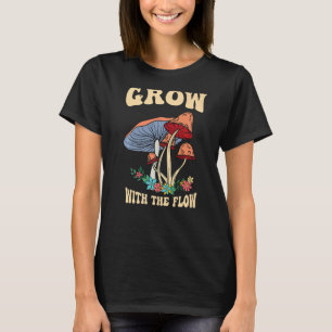 T-shirt Croissance Avec Le Flux Magique Psilocybin Mushroo