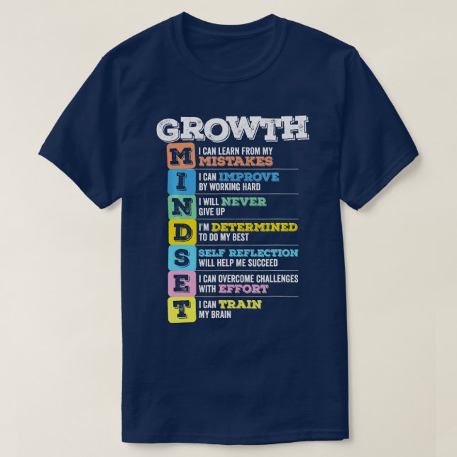 T-shirt Croissance Esprit Classe Motivation Cerveau Entrep (Design devant)