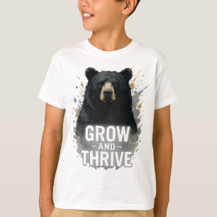 T-shirt Croissance majestueuse Ours Noir Art