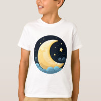 Croissant de lune et étoiles de dessin animé – Cie
