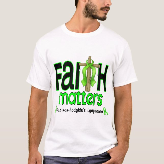 T-shirt Croix 1 de sujets de foi de lymphome de (Devant)