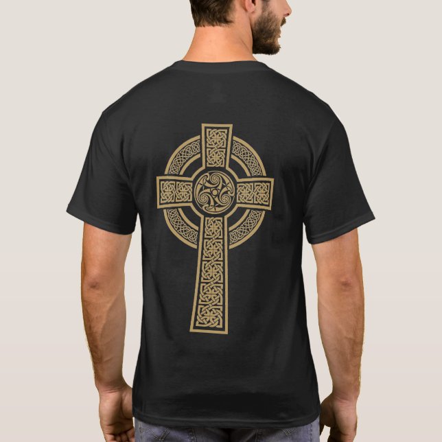 T-shirt Croix celtique par Bannigan Artworks (Dos)