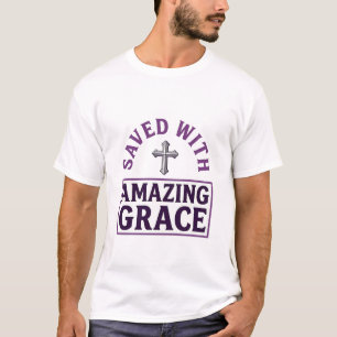 T-shirt Croix chrétienne Amazing Grace vintage
