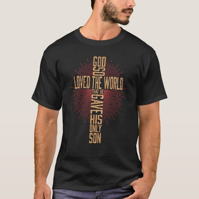 T-shirt Croix chrétienne Bible Verse Écriture Foi (Devant)