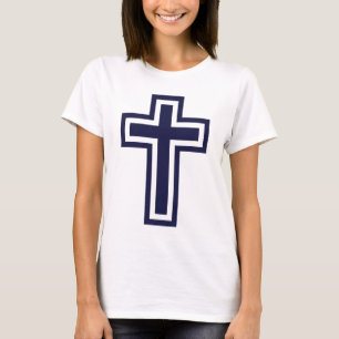 T-shirt Croix chrétienne bleue différentes variantes
