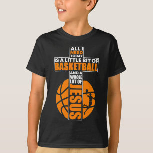 T-shirt Croix chrétienne de basket-ball