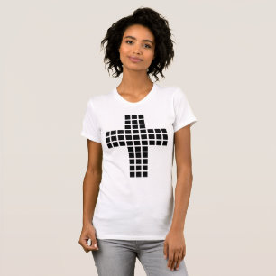 T-shirt Croix chrétienne noire